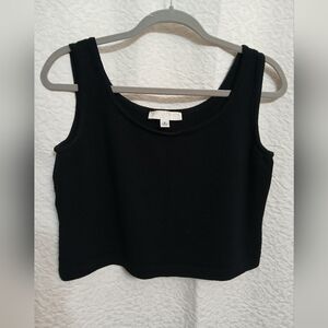 St. John Elegant Black Crop Top